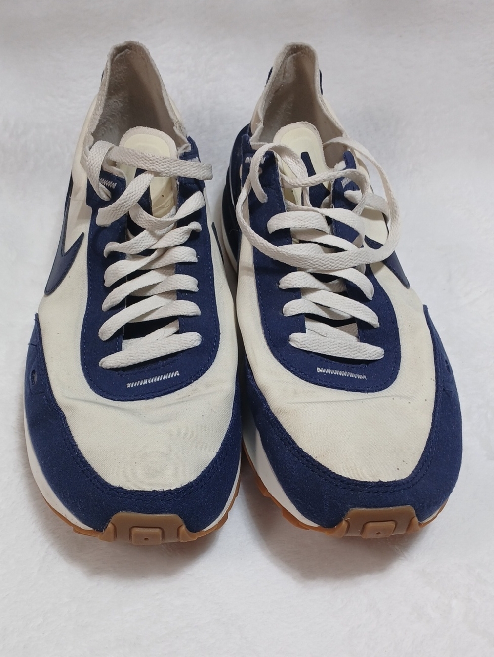 Nike Waffle One SE in Midnight Navy and Coconut Milk,  Low-Top Sneakers Sz 11.5